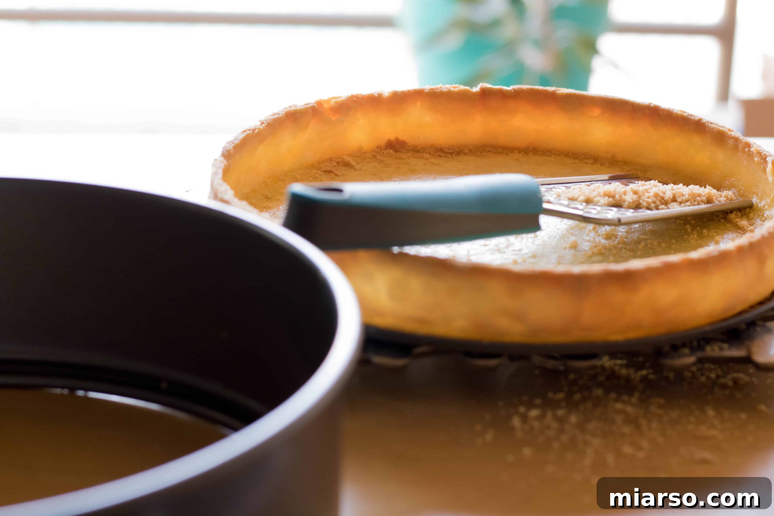 Perfectly pre-baked tart shell ready for sweet potato filling this holiday season.