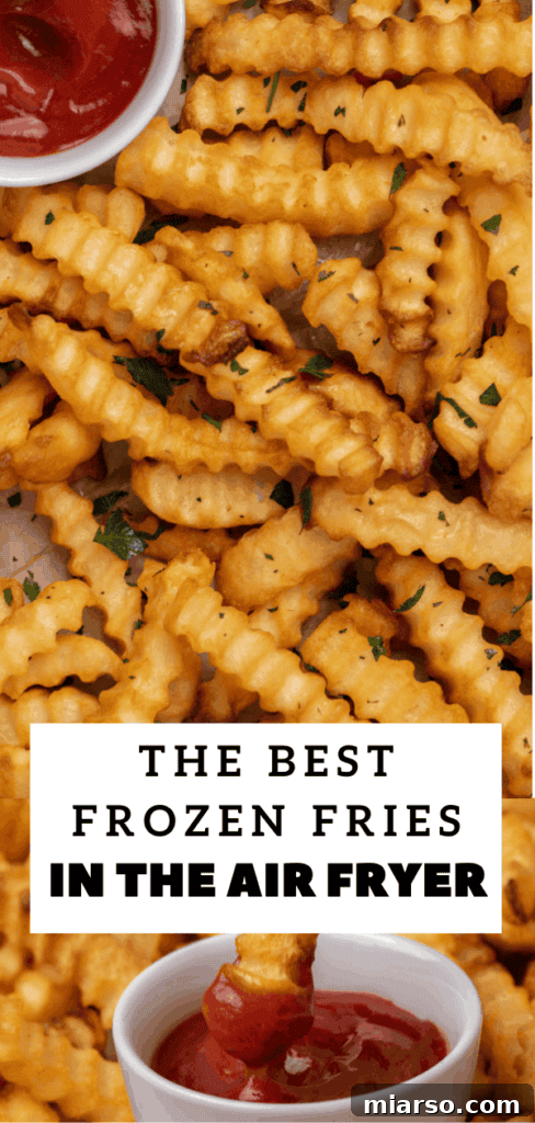 Easy air fryer frozen French fries recipe pin