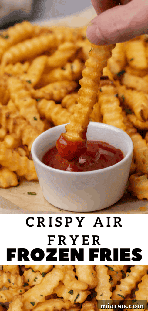 Delicious frozen fries in Ninja Foodi pin