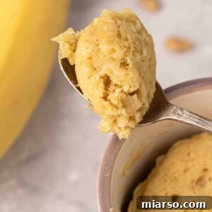 Ultimate Banana Bread Mug Cake Ready in Minutes 14 Close up of banana bread mug cake recipe
