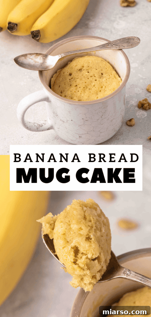 Ultimate Banana Bread Mug Cake Ready in Minutes 16 Pinterest image