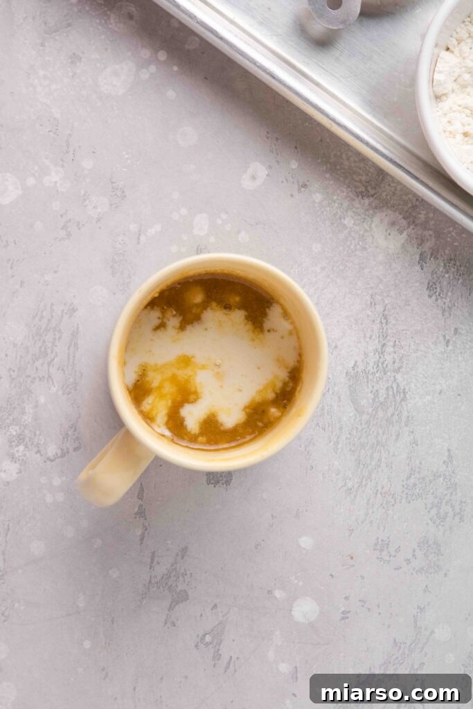 Ultimate Banana Bread Mug Cake Ready in Minutes 8 Add the milk to the mug cake ingredients