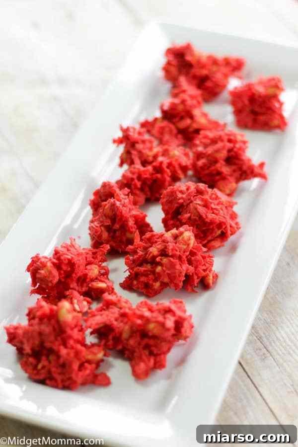 18 Heartfelt No-Bake Valentine Treats Kids Will Adore 15 Cupid's Poop Cookies, a fun and whimsical no-bake Valentine's Day recipe for kids.