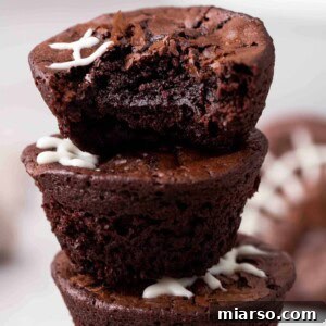 Fudgy football brownie bites, perfect for any game day celebration