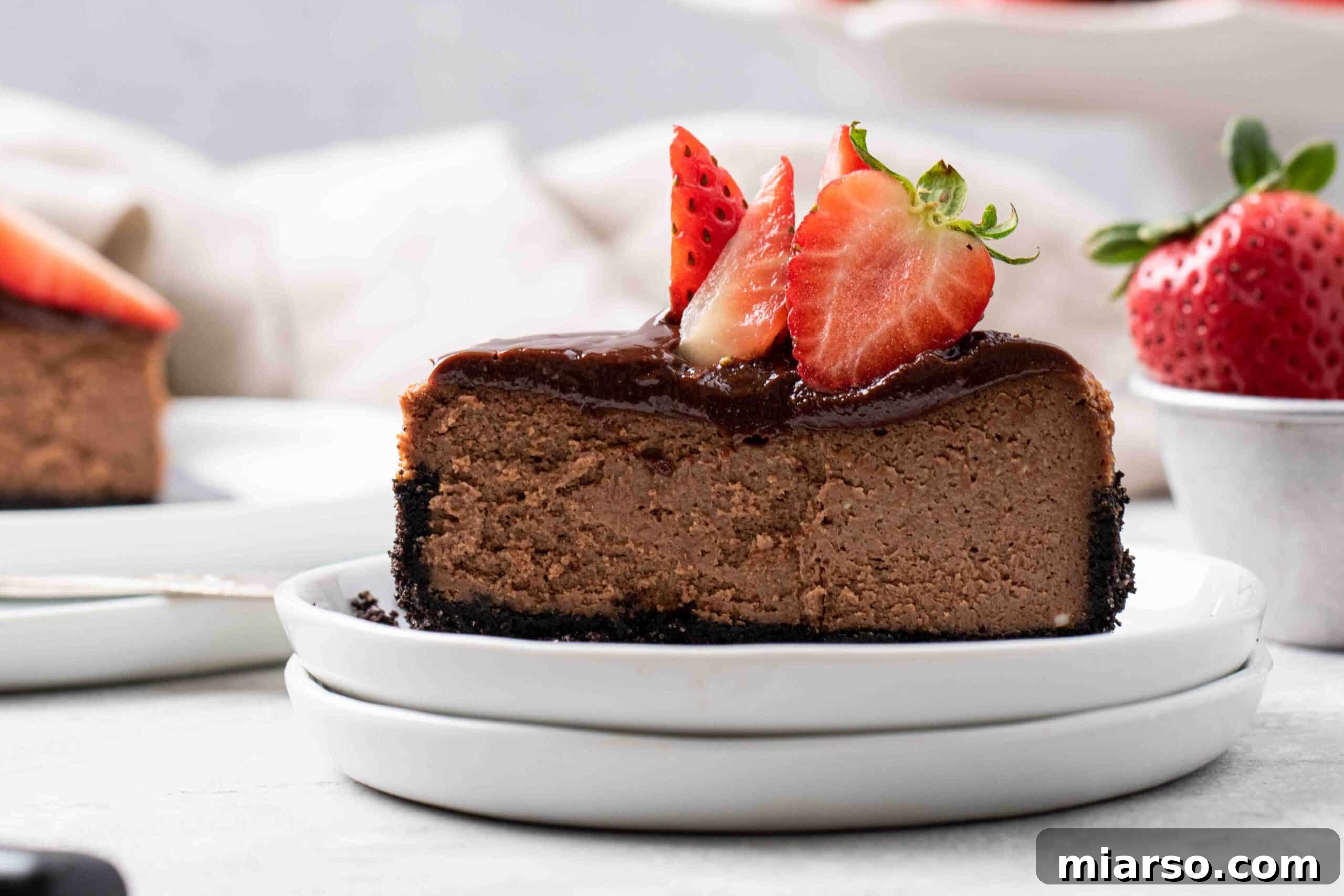 Mini Chocolate Cheesecakes Pure Creamy Indulgence 16 Inside of the chocolate cheesecake