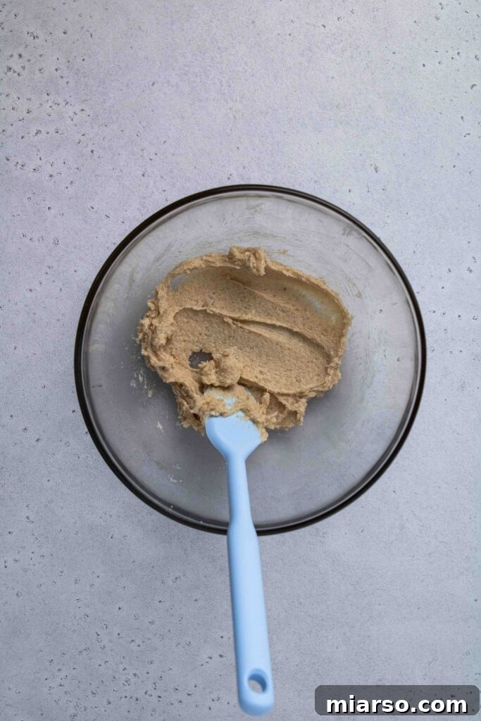 Creamed butter for chocolate chip cookies
