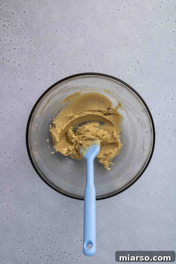 Creamed butter and sugar