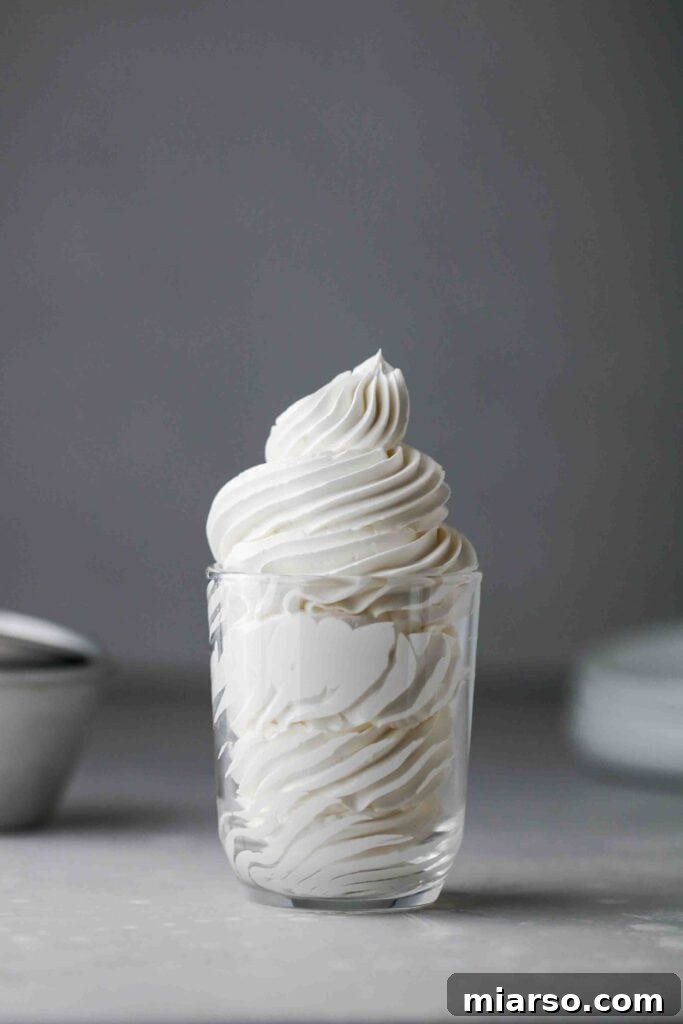 Velvety Small Batch Swiss Meringue Buttercream 13 Swiss meringue buttercream in a glass