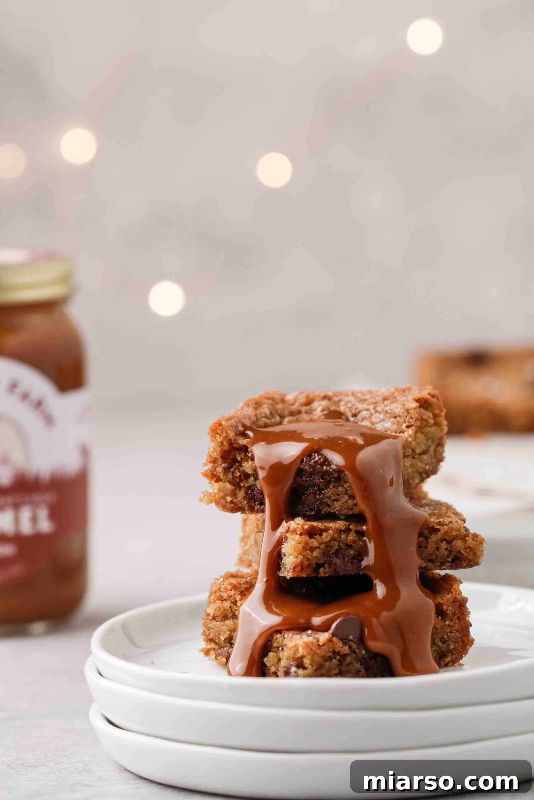 Sweet Tomatoes' Homestyle Chocolate Chip Bars 2 Decadent chocolate chip cookie bars drizzled with rich caramel, perfectly capturing the Sweet Tomatoes inspiration