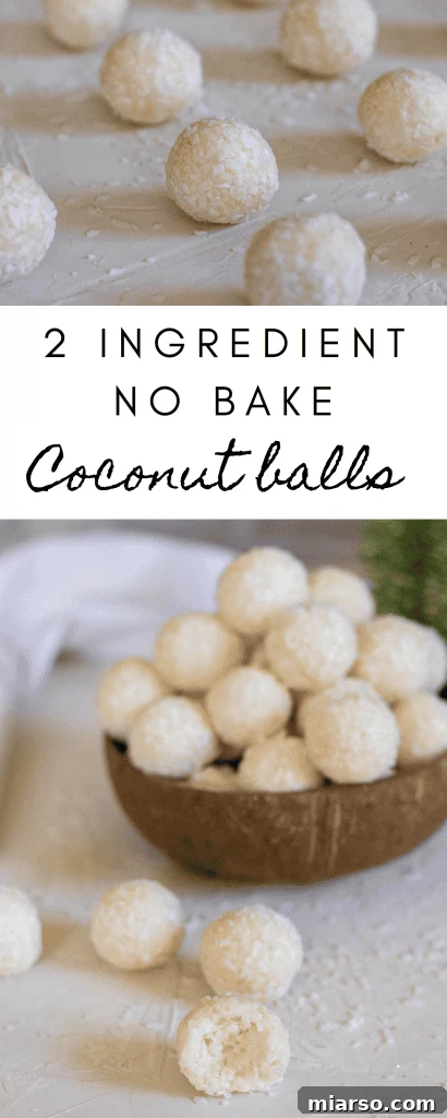 2 ingredient no bake coconut holiday balls, perfect for Christmas or Easter