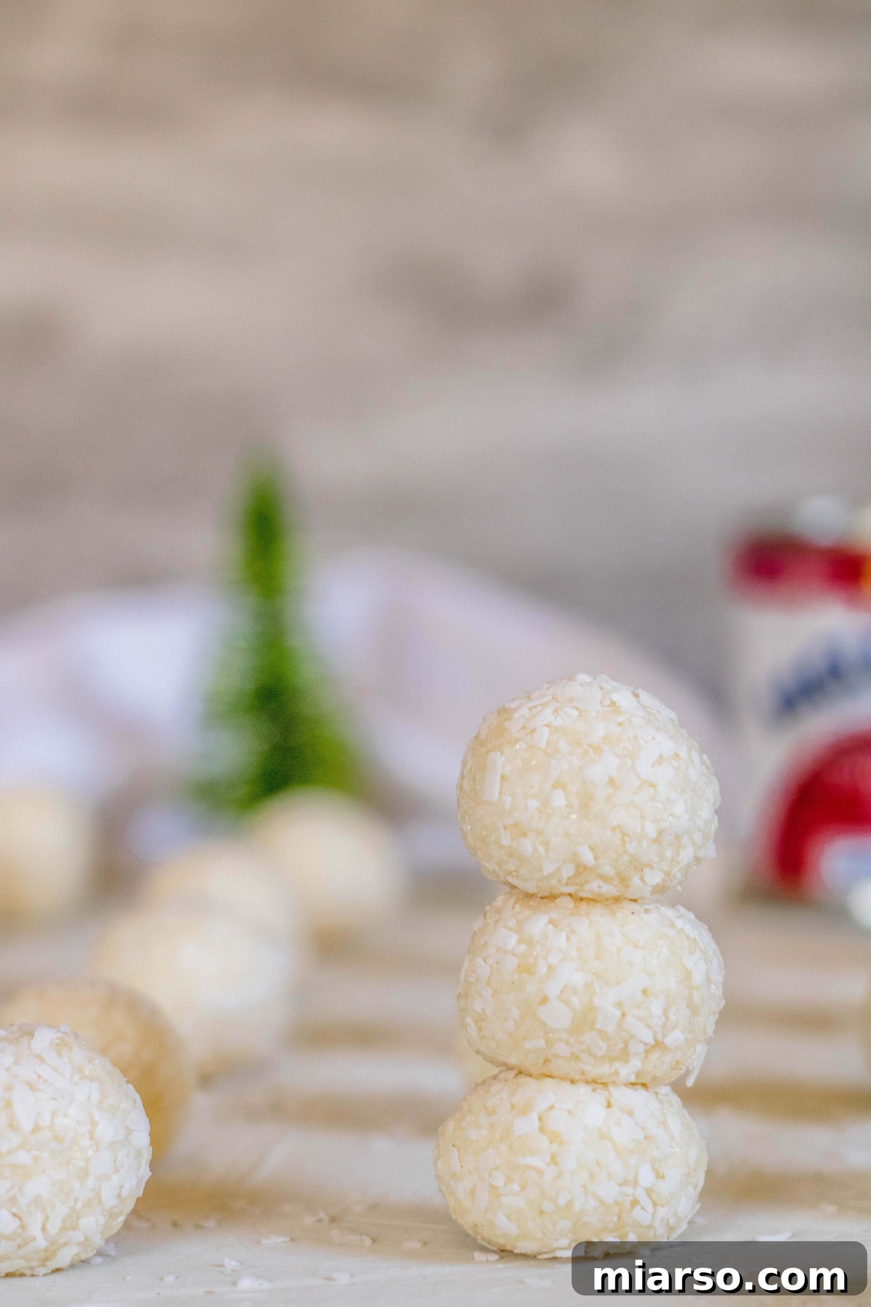 Super easy coconut ball recipe for Christmas and holidays