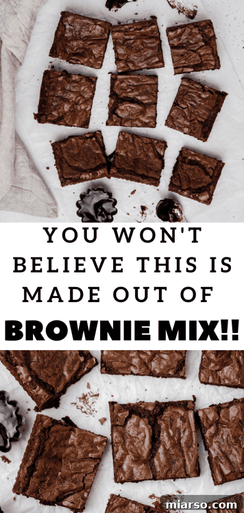 brownie mix brownie better Pinterest Pin