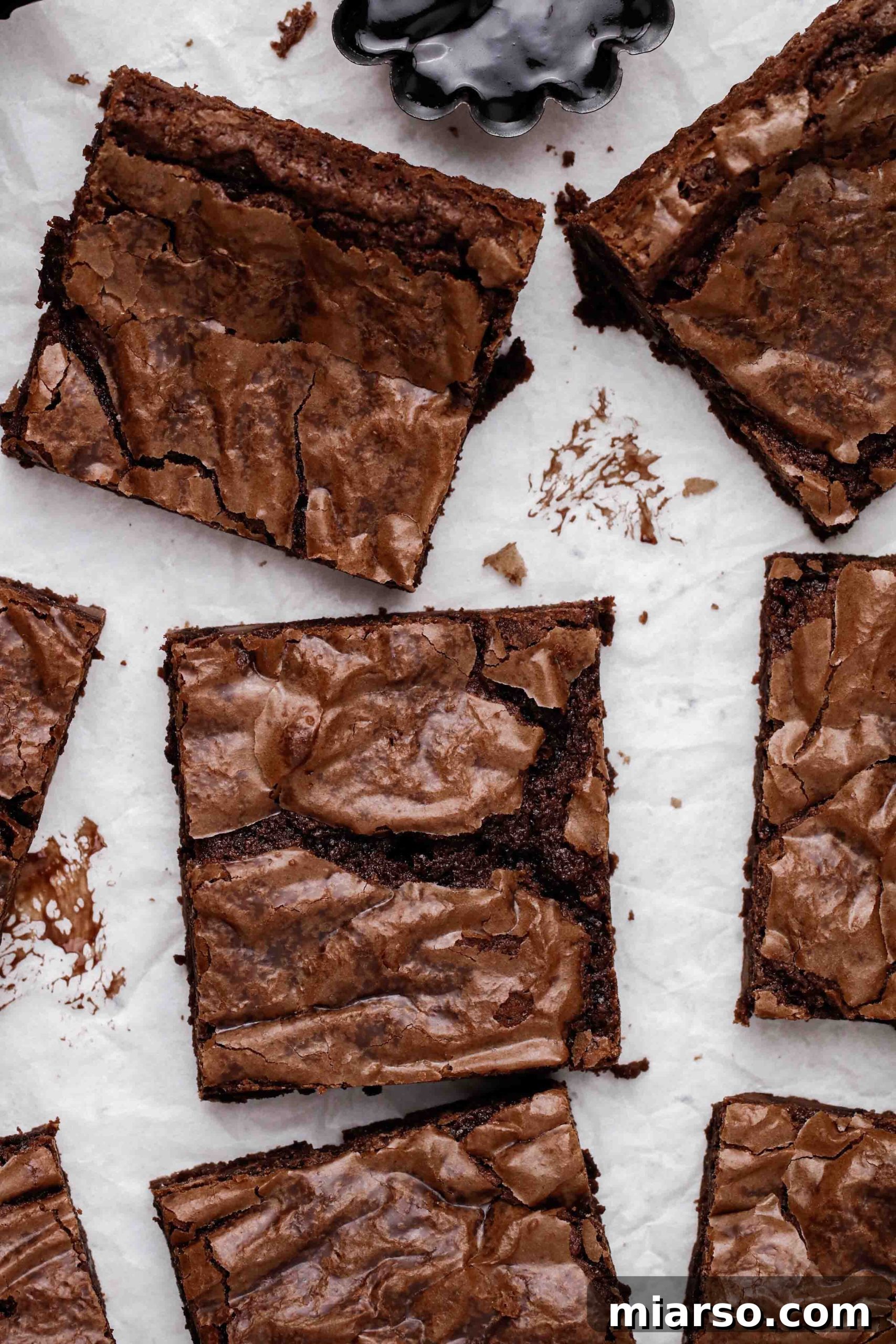 Ingredients laid out for making boxed brownies better