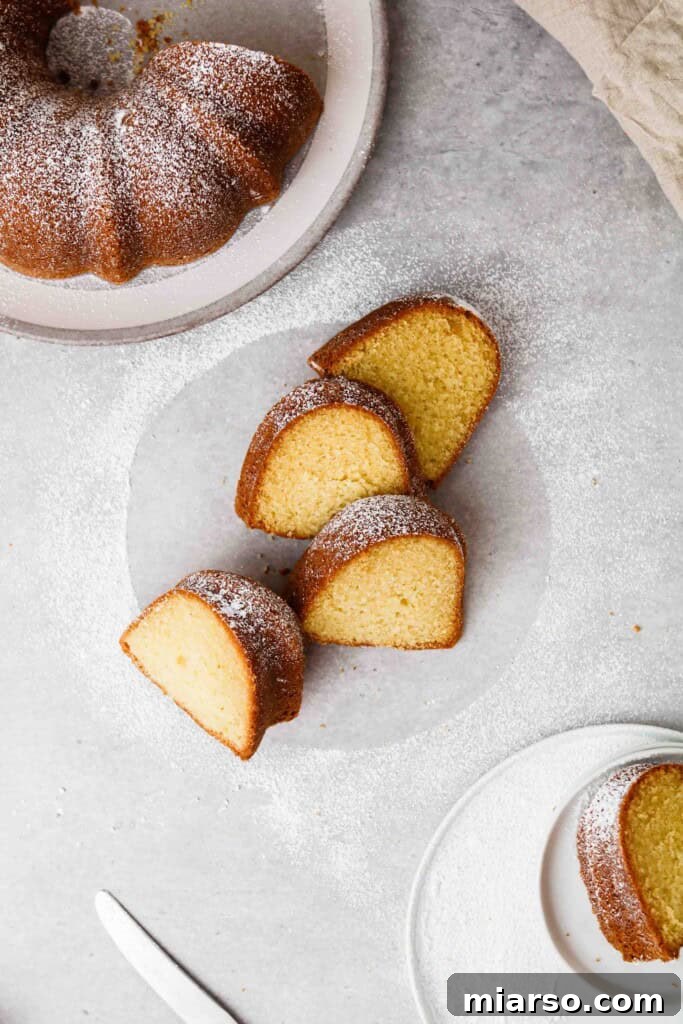 Velvety Vanilla Bundt Perfection 14 Bundt cake slices