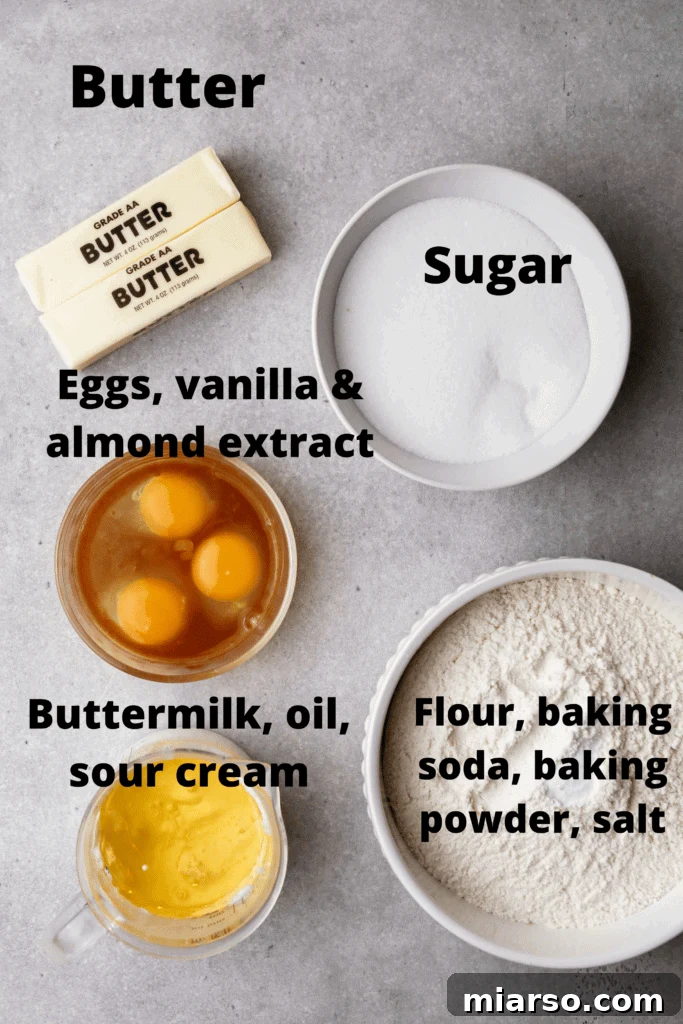Velvety Vanilla Bundt Perfection 4 Vanilla bundt cake ingredients