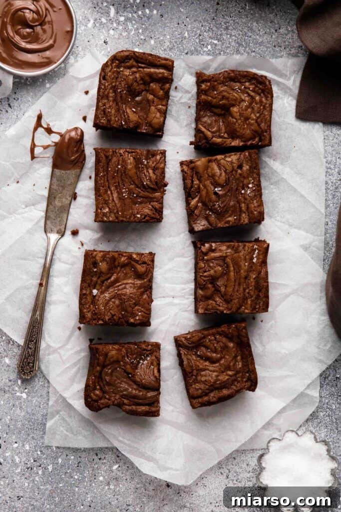 Overhead shot of small batch brownie recipe