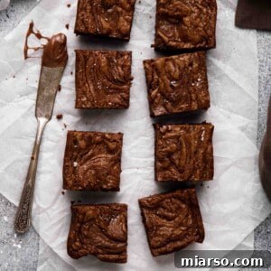 Overhead shot of small batch brownie recipe