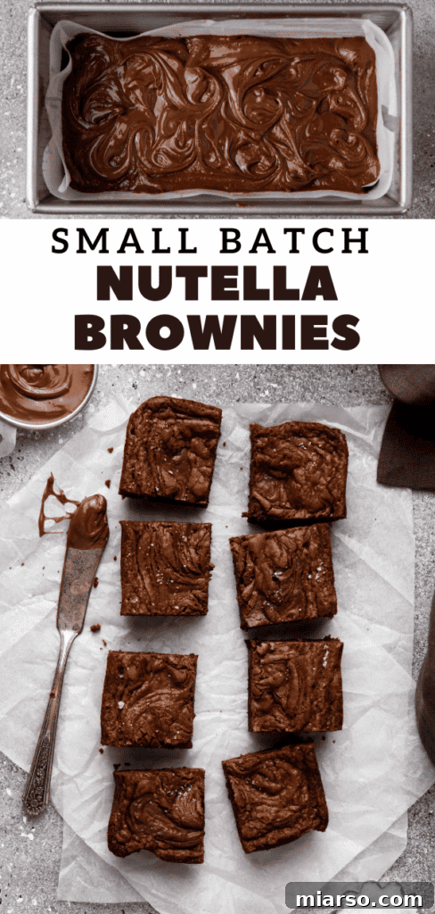 Small batch Nutella brownies recipe
