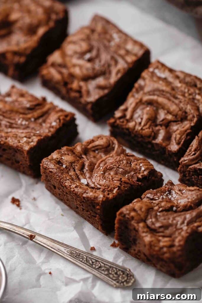 Nutella brownies in a loaf pan 