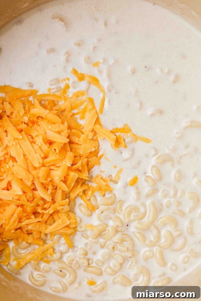 Add the dry pasta to the liquid mixture
