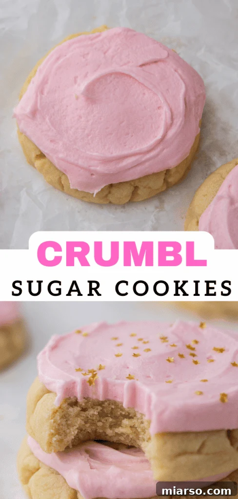 The best homemade Crumbl sugar cookies with perfect pink frosting