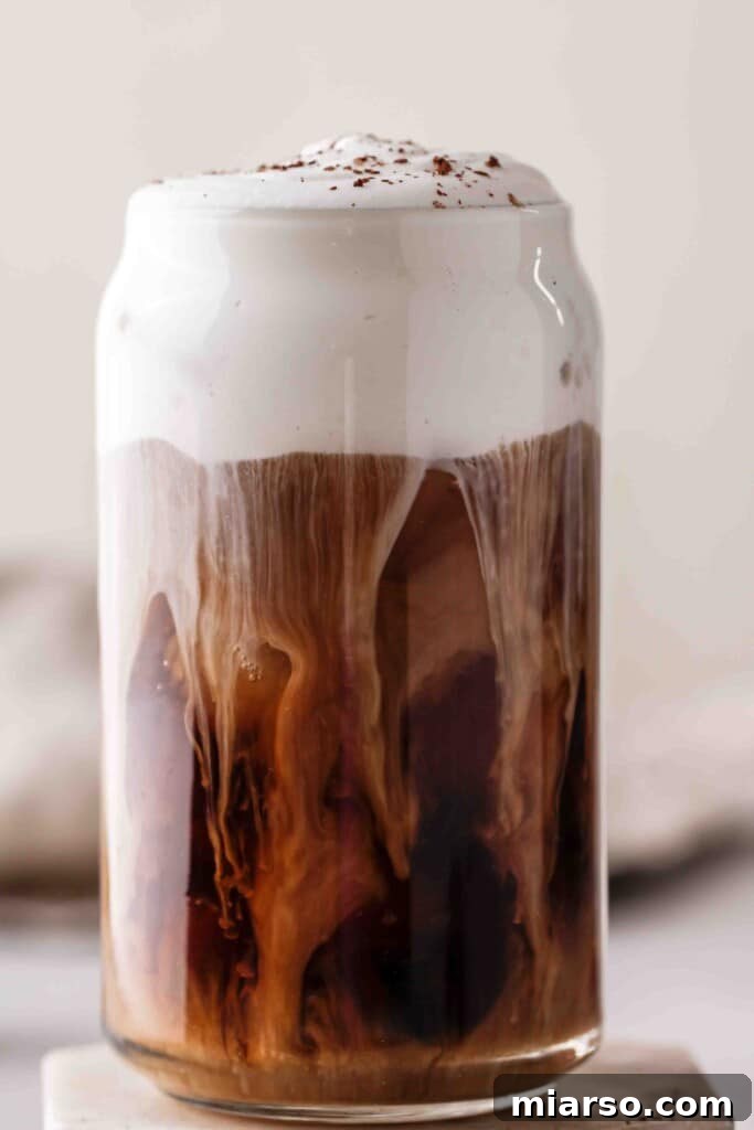 Irish cream cold brew sweet cream swirls