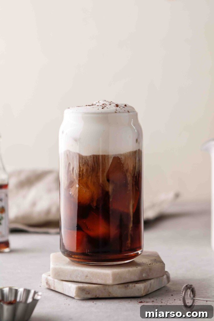 Layered cold brew coffee
