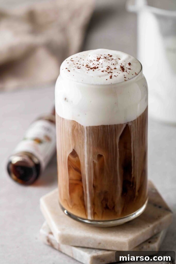 Vanilla sweet cream cold brew coffee