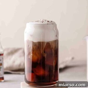 Layered cold brew coffee