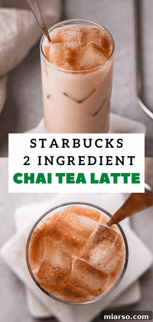 Pin image for quick chai latte recipe
