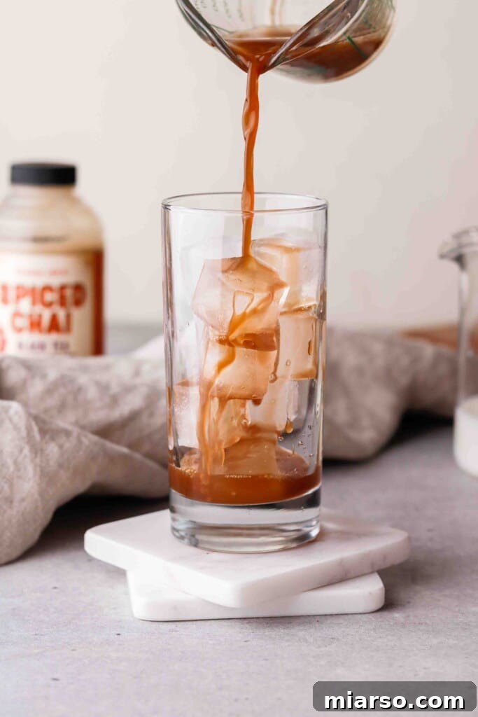 A bottle of Starbucks chai tea concentrate