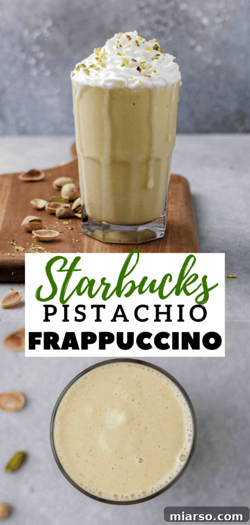 An enticing pistachio drink, elegantly presented and ideal for a refreshing summer indulgence.