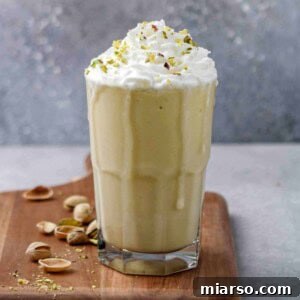 The best Starbucks Pistachio Frappuccino copycat recipe, a refreshing and flavorful blended drink for summer.
