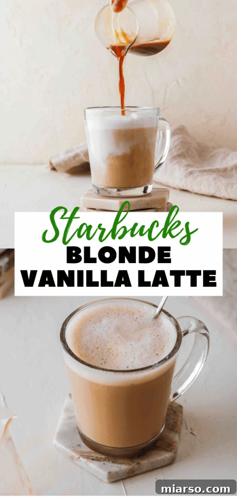 Hot Vanilla Latte Starbucks Copycat recipe in a stylish mug