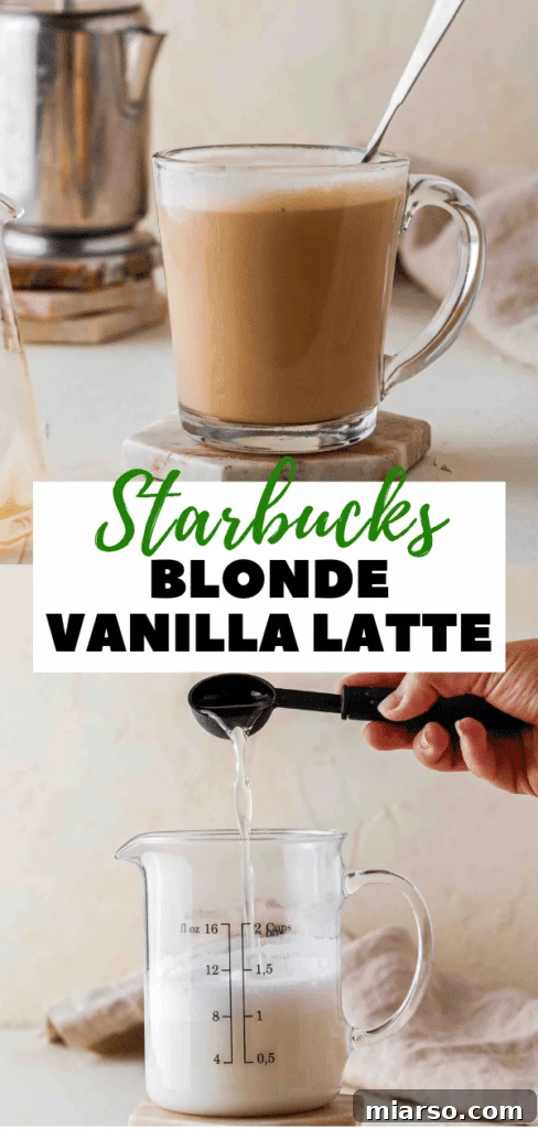 Blonde vanilla latte with perfect foam