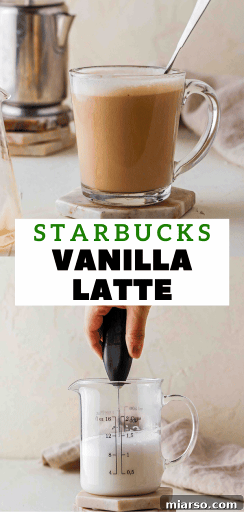 Vanilla coffee drink with light foam