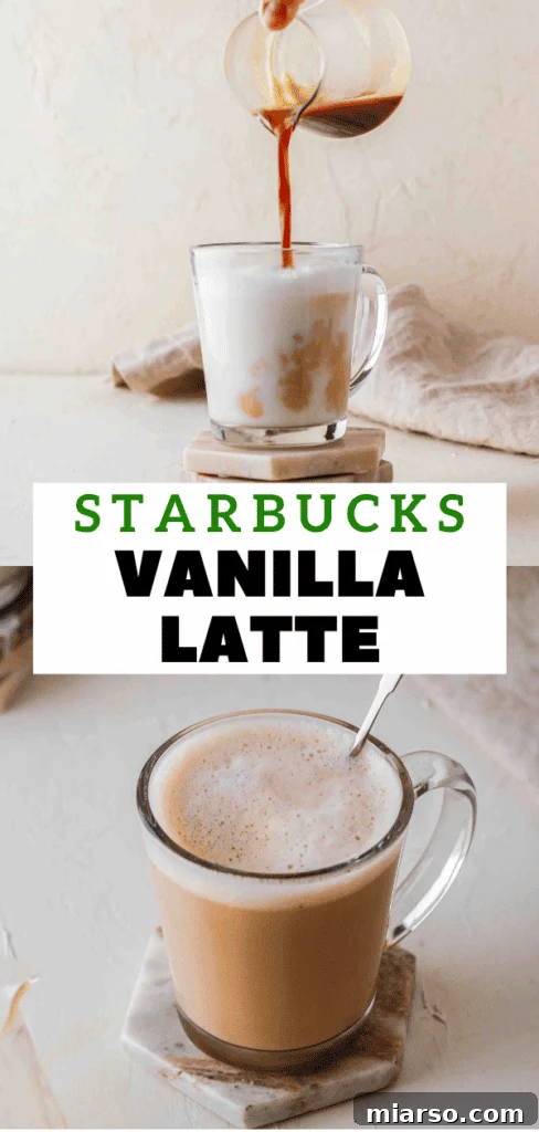 Vanilla coffee drink with steam rising