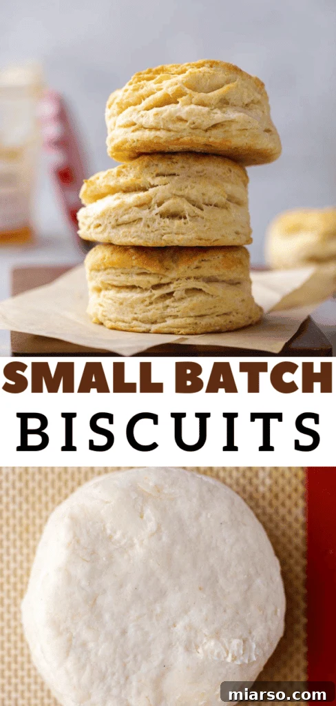 Small batch biscuits for two - Pinterest friendly image