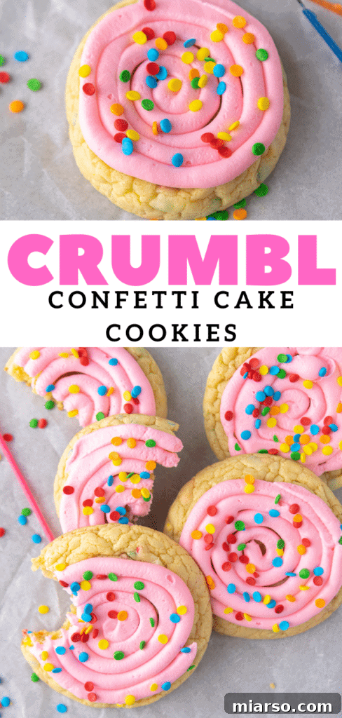 CRUMBL confetti cake cookies