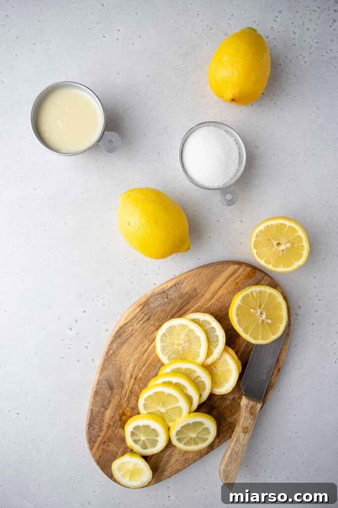 Tiktok Creamy lemonade ingredients laid out on a table