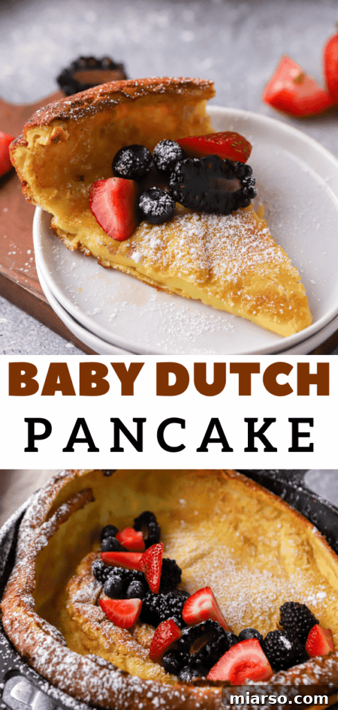 Fancy brunch recipe featuring a Dutch baby pancake