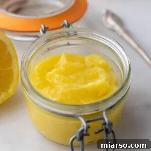 Small batch lemon curd in a jar