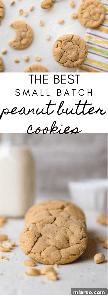 A plate of small batch peanut butter cookies, perfect for pinning