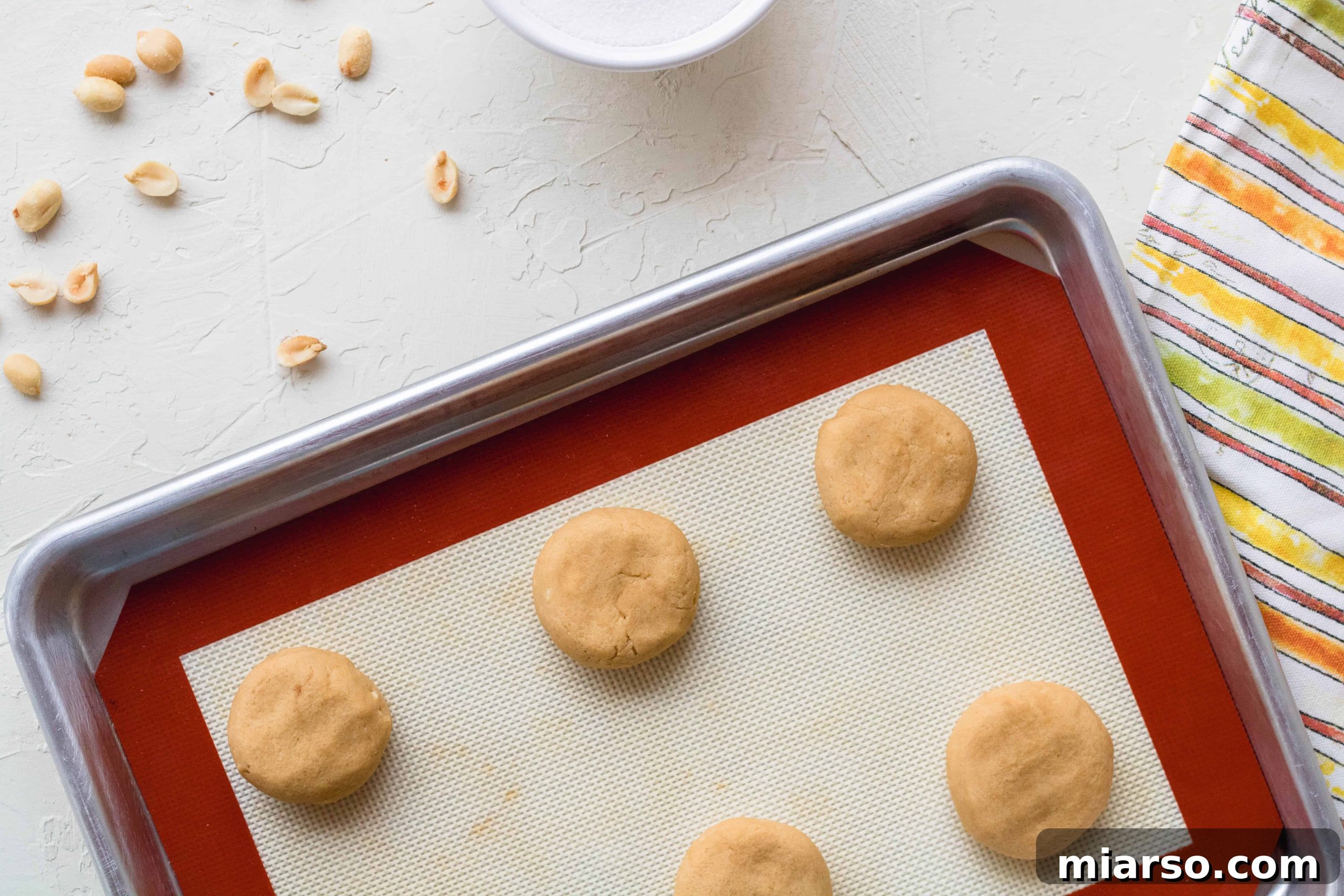 Steps on how to make the best small batch peanut butter cookies - creaming butter and sugars