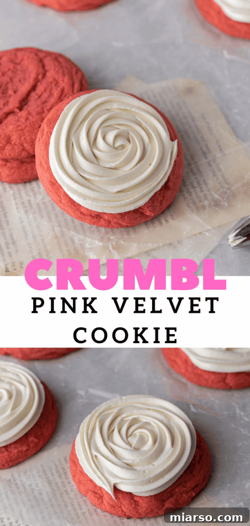 Crumbl pink velvet cookies pin 2