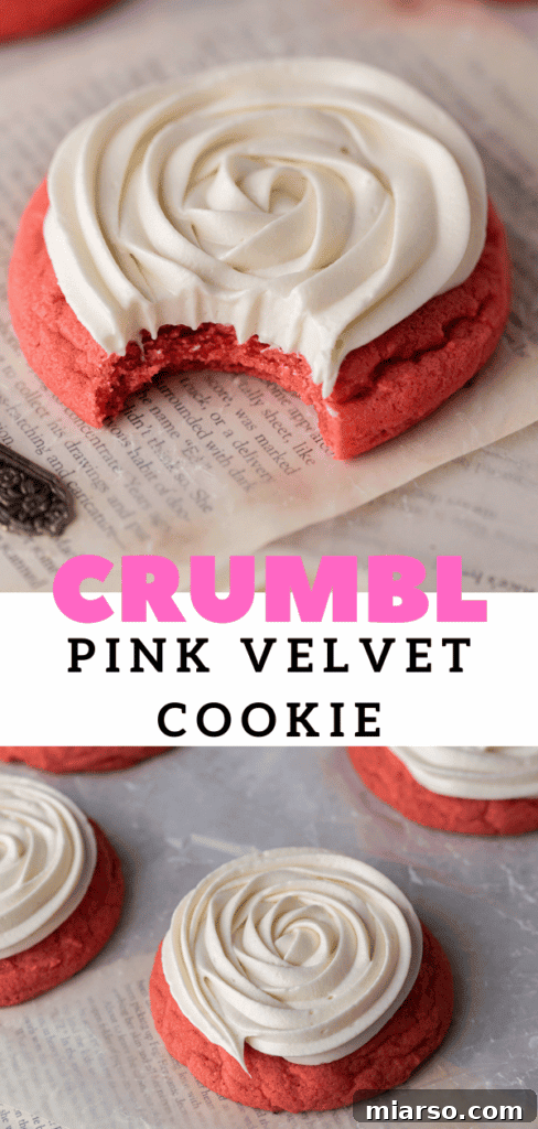 Crumbl pink velvet cookies pin 3