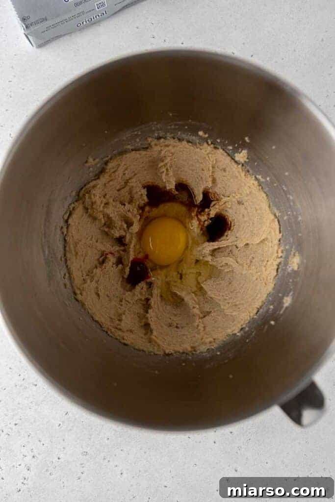 creamed butter and sugar