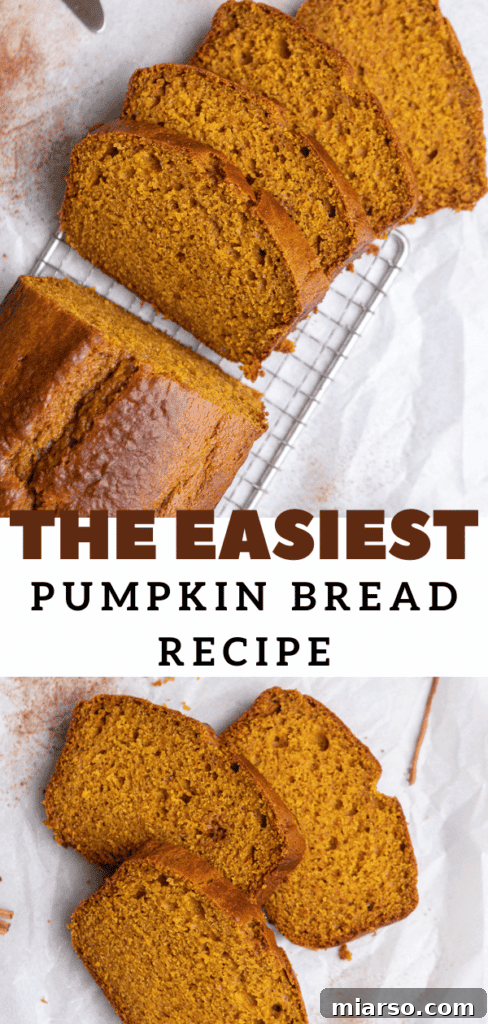 Quick pumpkin bread recipe pin