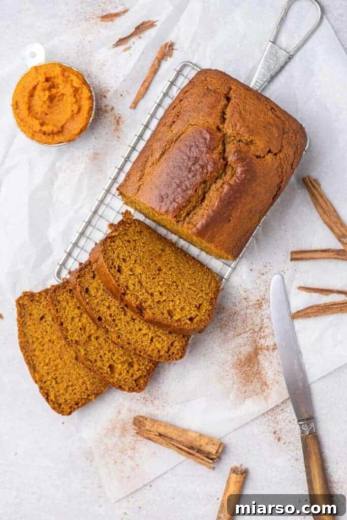Easy pumpkin bread recipe ingredients on a counter