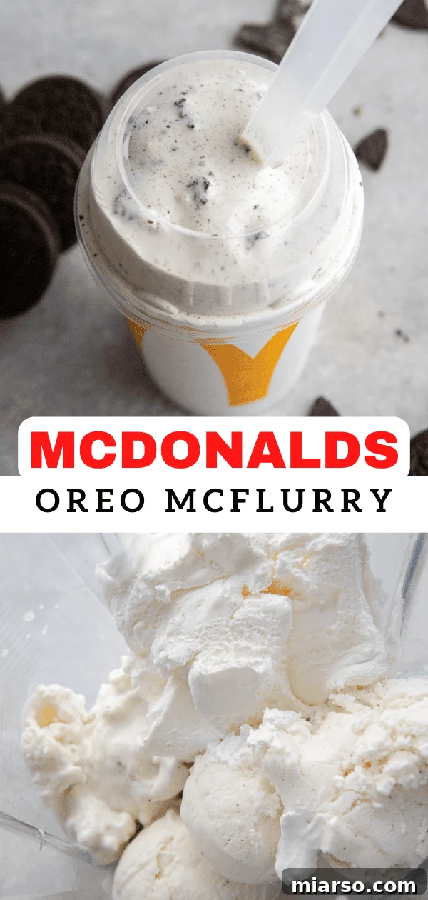 McDonald's Copycat Single Serve Oreo McFlurry 13 Easy 3-ingredient Oreo McFlurry recipe pin